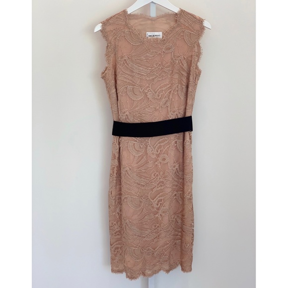 EMILIO PUCCI BLUSH LACE BELTED DRESS SIZE IT 42 / US 8 NWOTS! - Picture 4 of 15